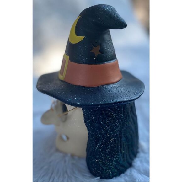 Halloween Fall Sparkle Witch & Jack-O-Lantern Tea Light Candle Holders - Picture 7 of 12